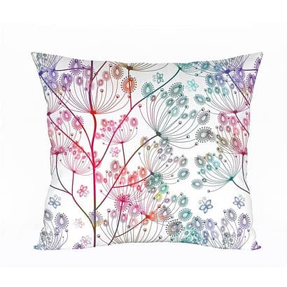 Funda de cojín estampado multicolor