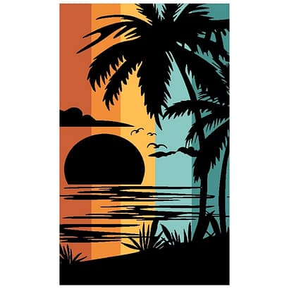Toalla de playa Palm Sun